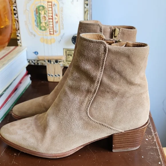 Rag & Bone Suede Low Ankle Boot with Side Zip - Picture 6 of 16